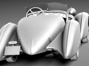 Mercedes-Benz 710 SSK Trossi Roadster 1930 3D Model