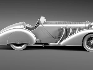 Mercedes-Benz 710 SSK Trossi Roadster 1930 3D Model
