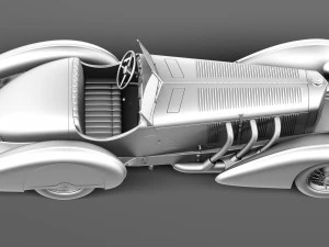 Mercedes-Benz 710 SSK Trossi Roadster 1930 3D Model