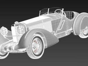 Mercedes-Benz 710 SSK Trossi Roadster 1930 3D Model