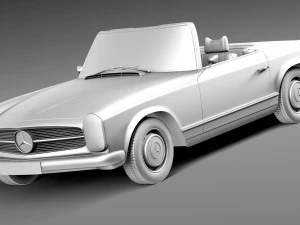Mercedes-Benz SL Pagoda W113 1963-1971 3D Model