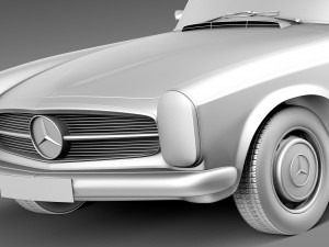 Mercedes-Benz SL Pagoda W113 1963-1971 3D मॉडल