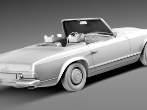 Mercedes-Benz SL Pagoda W113 1963-1971 3D मॉडल