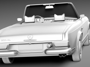 Mercedes-Benz SL Pagoda W113 1963-1971 3D मॉडल