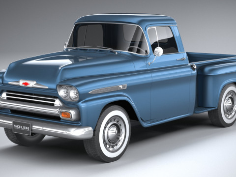 Chevrolet Apache Stepside Pickup 1958 3D 모델