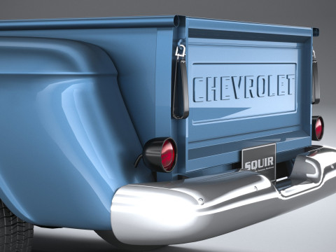 Chevrolet Apache Stepside Pickup 1958 3D 모델