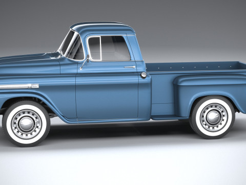 Chevrolet Apache Stepside Pickup 1958 3D 모델