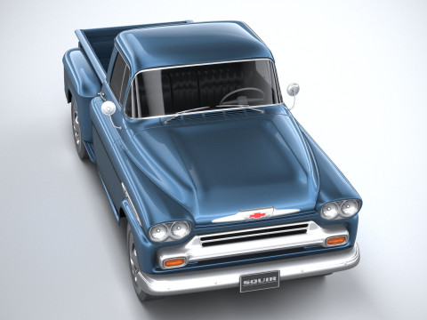 Chevrolet Apache Stepside Pickup 1958 3D 모델