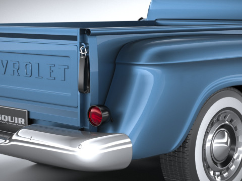 Chevrolet Apache Stepside Pickup 1958 3D 모델