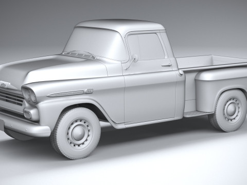 Chevrolet Apache Stepside Pickup 1958 3D 모델