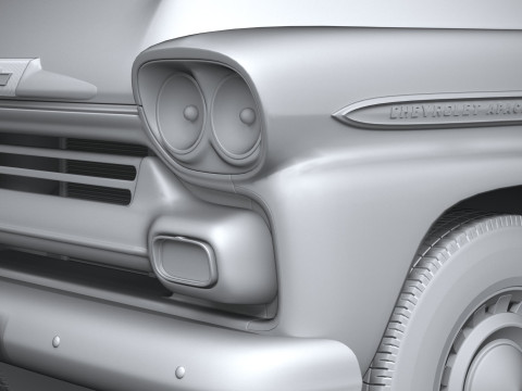 Chevrolet Apache Stepside Pickup 1958 3D 모델