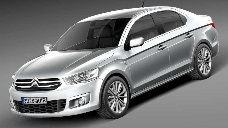 Citroen C-Elysee 2013 Modello 3D .c4d .max .obj .3ds .fbx .stl .blend 