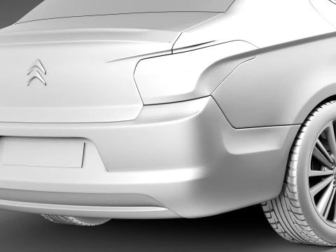 Citroen C-Elysee 2013 3D Model