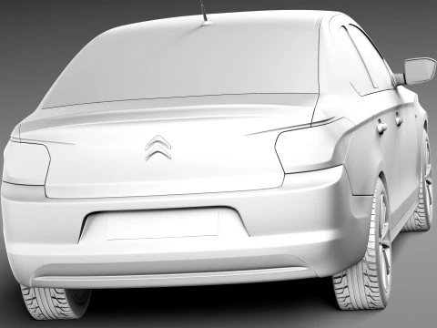 Citroen C-Elysee 2013 3D Model