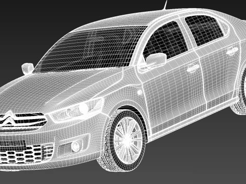 Citroen C-Elysee 2013 3D Model