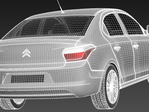 Citroen C-Elysee 2013 3D Model