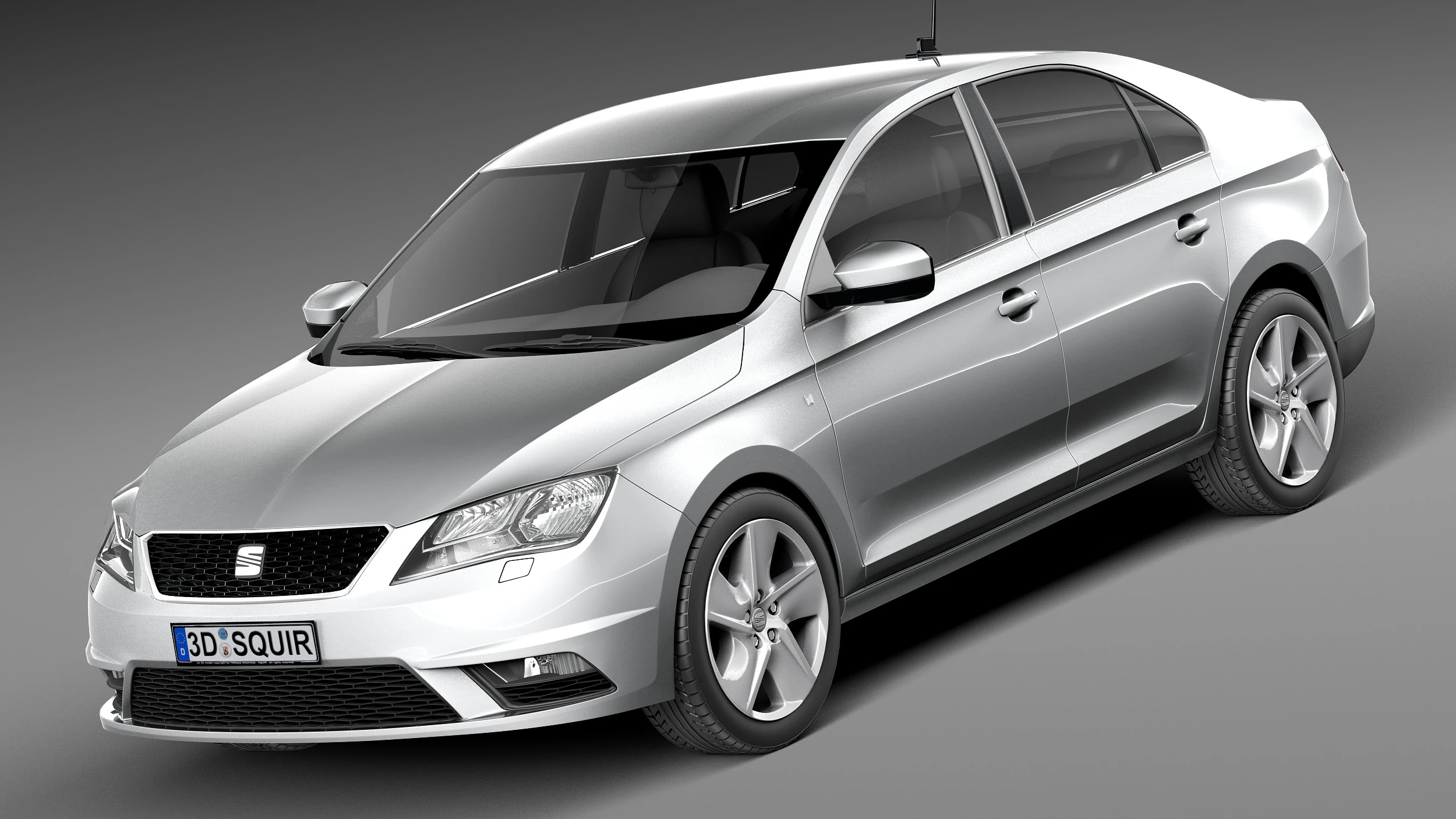 Seat Toledo 2013 3D Model .c4d .max .obj .3ds .fbx .stl .blend 