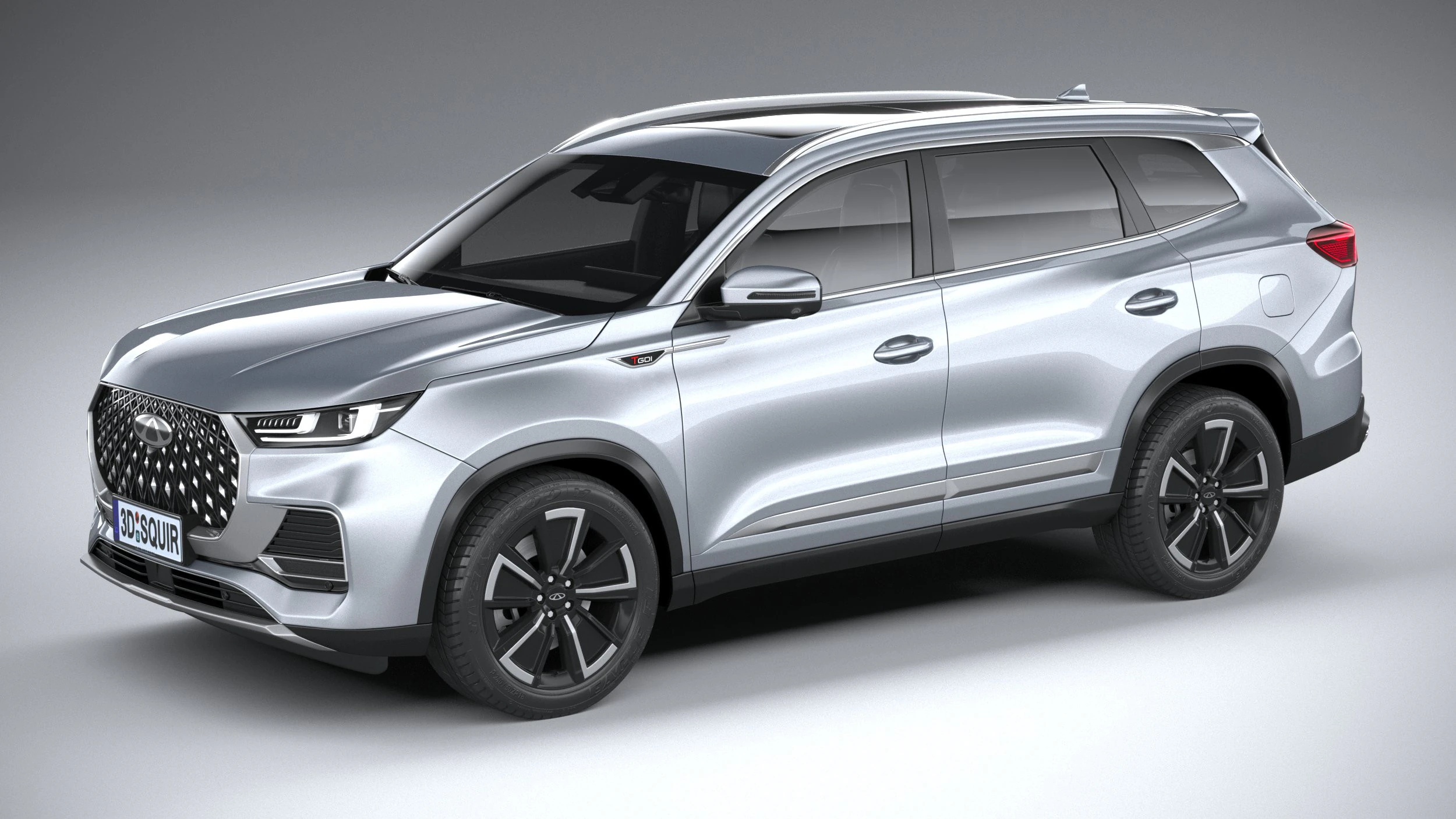 Chery Tiggo 8 Pro Max 2025 3D Model .c4d .max .obj .3ds .fbx .stl .blend 