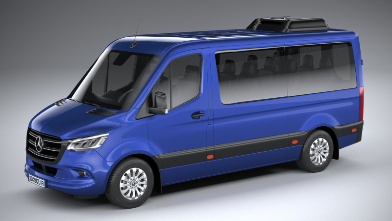 Mercedes-Benz Sprinter Passenger L2H1 2025 3Dモデル .c4d .max .obj .3ds .fbx .stl .blend
