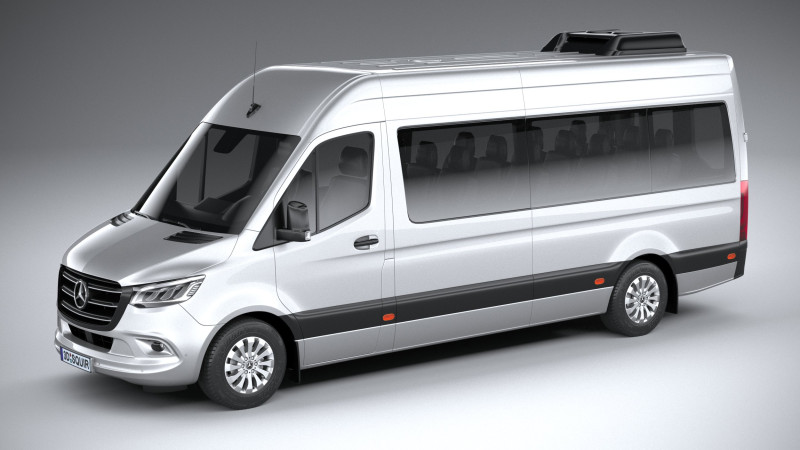 Mercedes-Benz Sprinter Passenger L3H2 2025 3D 模型 .c4d .max .obj .3ds .fbx .stl .blend