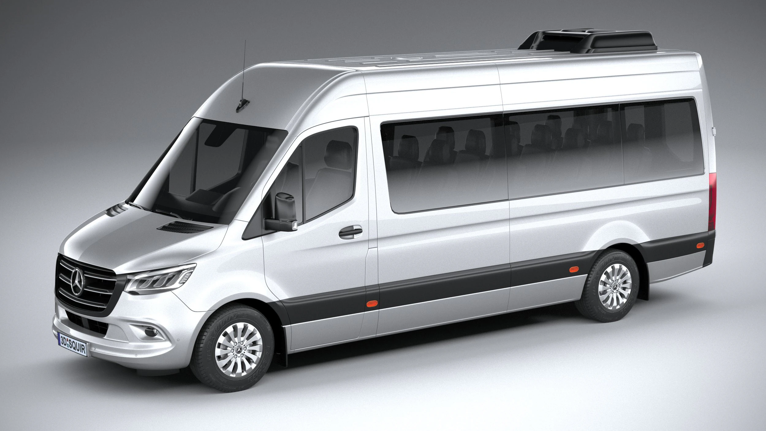 Mercedes-Benz Sprinter Passenger L3H2 2025 3D Model .c4d .max .obj .3ds .fbx .stl .blend 