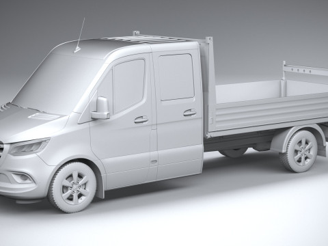 Mercedes-Benz Sprinter Pickup Long 2025 3D Model