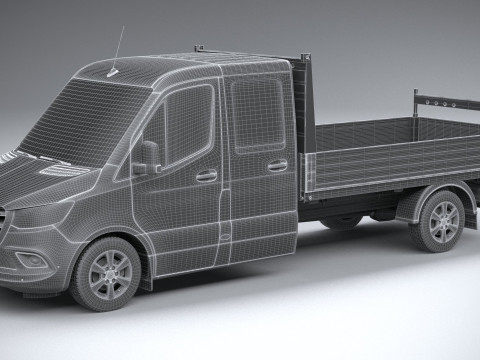 Mercedes-Benz Sprinter Pickup Long 2025 3D Model