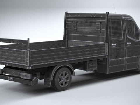 Mercedes-Benz Sprinter Pickup Long 2025 3D Model