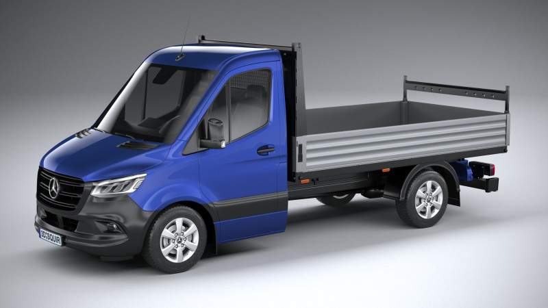 Mercedes-Benz Sprinter Pickup short 2025 3Dモデル .c4d .max .obj .3ds .fbx .stl .blend