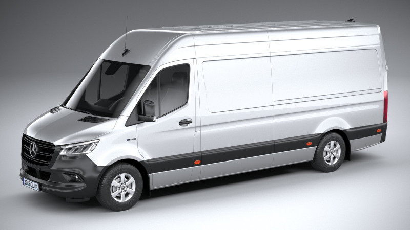 Mercedes-Benz Sprinter Van Long 2025 3D 모델 .c4d .max .obj .3ds .fbx .stl .blend