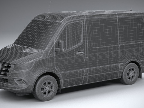Mercedes-Benz Sprinter Van Short 2025 Modelo 3D