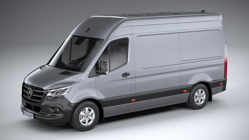 Mercedes-Benz Sprinter Van Standard 2025 3D-Modell .c4d .max .obj .3ds .fbx .stl .blend 