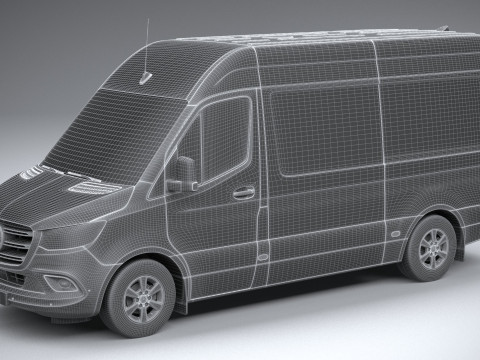 Mercedes-Benz Sprinter Van Standard 2025 3D-Modell