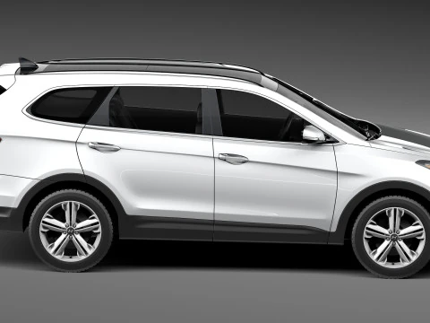 Hyundai Santa Fe 2013 3D Model