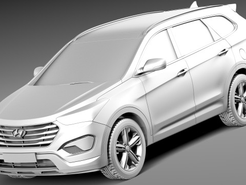 Hyundai Santa Fe 2013 3D Model