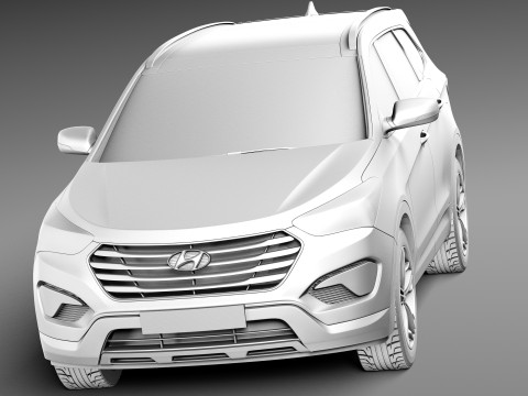 Hyundai Santa Fe 2013 3D Model