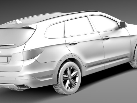 Hyundai Santa Fe 2013 3D Model