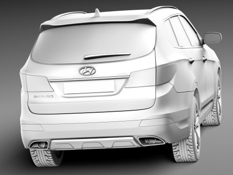 Hyundai Santa Fe 2013 3D Model