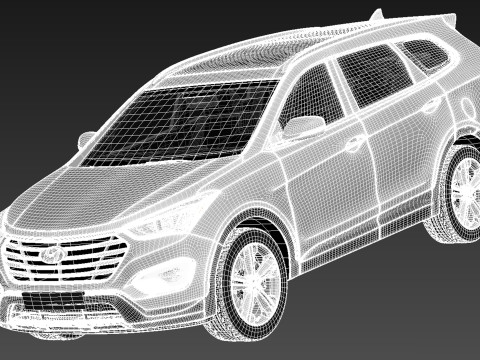 Hyundai Santa Fe 2013 3D Model