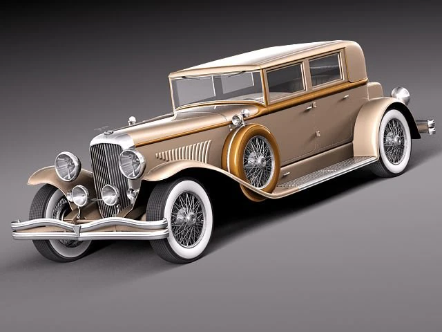 Duesenberg J 232 1930 sedan 3D Model .c4d .max .obj .3ds .fbx .stl .blend 