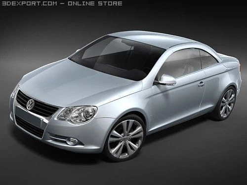 Volkswagen EOS 3D Model .c4d .max .obj .3ds .fbx .stl .blend 