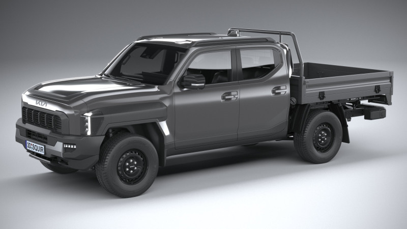 Kia Tasman Cargo DoubleCab 2026 3D Model .c4d .max .obj .3ds .fbx .stl .blend