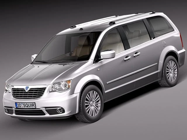 Lancia Voyager 2012 3D Model .c4d .max .obj .3ds .fbx .stl .blend