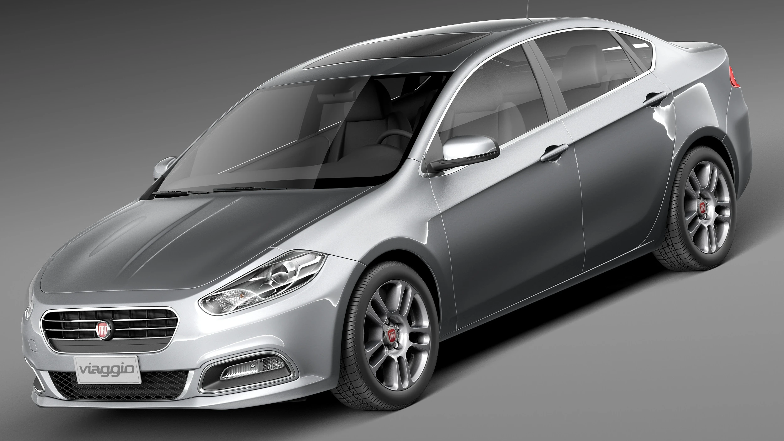 Fiat Viaggio 2013 3D Model .c4d .max .obj .3ds .fbx .stl .blend