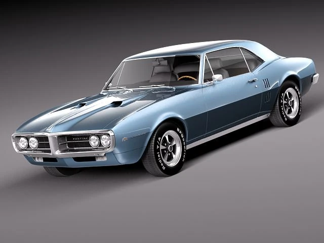 Pontiac Firebird 1967 3D Model .c4d .max .obj .3ds .fbx .stl .blend 