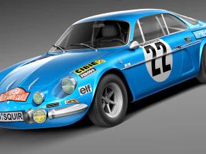 Renault Alpine A110 Rally 1963-1974 3D Model