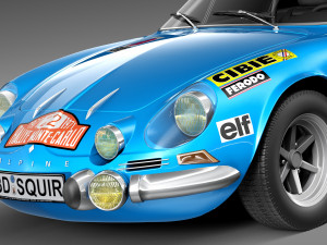 Renault Alpine A110 Rally 1963-1974 3D Model