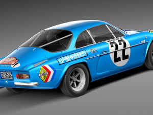 Renault Alpine A110 Rally 1963-1974 3D Model