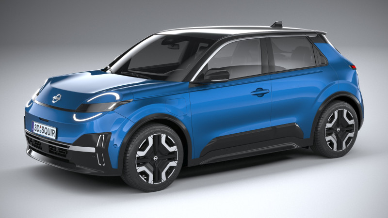 Nissan Micra EV 2026 Modelo 3D .c4d .max .obj .3ds .fbx .stl .blend