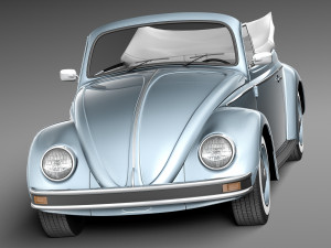 Volkswagen Beetle Convertible 1980 3D 모델